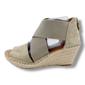 GENTLE SOULS KENNETH COLE Womens Gray 1" Platform‎ Colleen Espadrille Shoes 8.5M